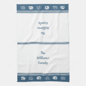 De Naam van de Familie van de douane Retro Campers Theedoek (Verticaal)