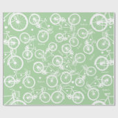 De naam van de groene  Retro Bicycle Boy op Cadeaupapier (Vlak)