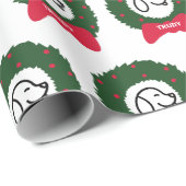 De naam van de kersttaardepots van de hond cadeaupapier (Rol Hoek)