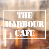 De Naam van de koffie op een Venster die Cling Raamsticker (Vel 2)