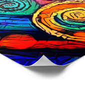 De Naam van de leraar en Klasse Rock, Kleurrijke P Poster (Hoek)