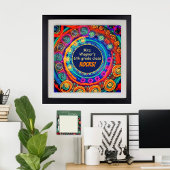 De Naam van de leraar en Klasse Rock, Kleurrijke P Poster