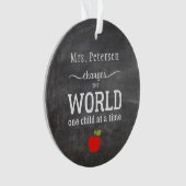 De naam van de leraar, gepersonaliseerd citaatbord ornament (voorkant)