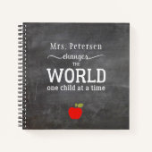 De naam van de leraar, gepersonaliseerd schoolbord notitieboek (Voorkant)