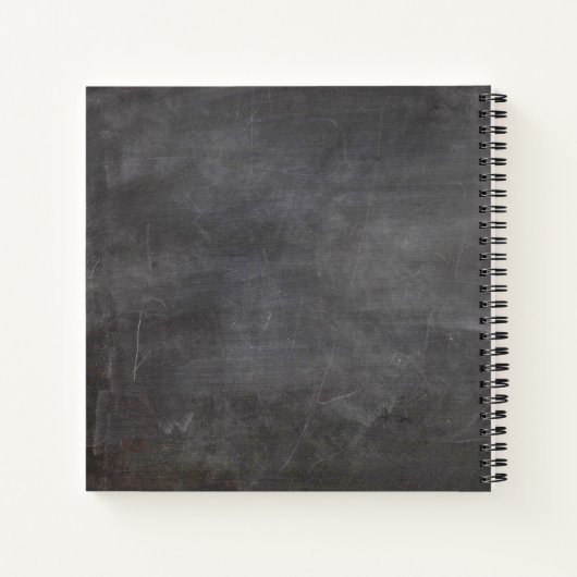 De naam van de leraar, gepersonaliseerd schoolbord notitieboek (Achterkant)