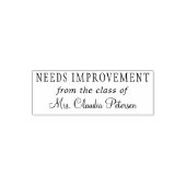 De naam van de leraar gepersonaliseerde huiswerkin  zelfinktende stempel (Design)