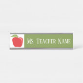 De Naam van de Leraar van de douane met Modern App Bureau Naambordje (Voorkant)