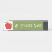 De Naam van de Leraar van de douane met Modern App Bureau Naambordje (Voorkant)