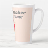 De Naam van de Leraar van de douane met Modern App Latte Mok (Rechts)
