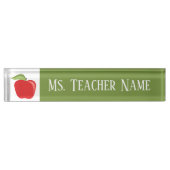 De Naam van de Leraar van de douane met Modern App Naambordje (Voorkant)