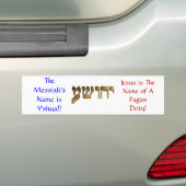 De naam van de Messiah is Y'shua! Bumpersticker (Op auto)