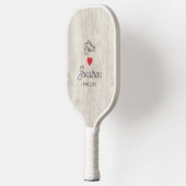 De Naam van de paar van het huwelijk, Hart, Datum, Pickleball Paddle (Links)