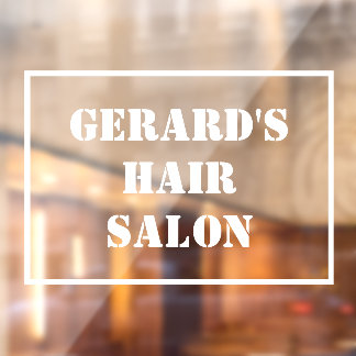 De Naam van de Salon van het haar op een Venster C Raamsticker