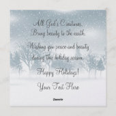 De Naam van de Sneeuwscène van het Kerstfeest pers Feestdagenkaart (Achterkant)