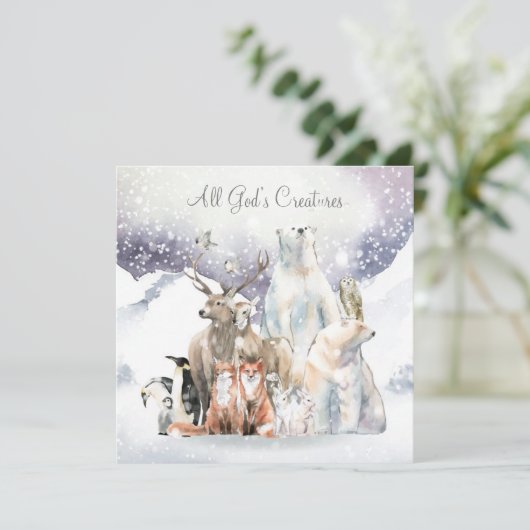 De Naam van de Sneeuwscène van het Kerstfeest pers Feestdagenkaart (Staand voorkant)