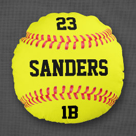 De Naam van de speler, Aantal & de Fastpitch Softb Rond Kussen