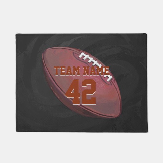 De Naam van de speler op Geschilderde Football Deurmat (Voorkant)