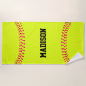 De Naam van de Speler van de douane Softball, de N Strandlaken (Voorkant)