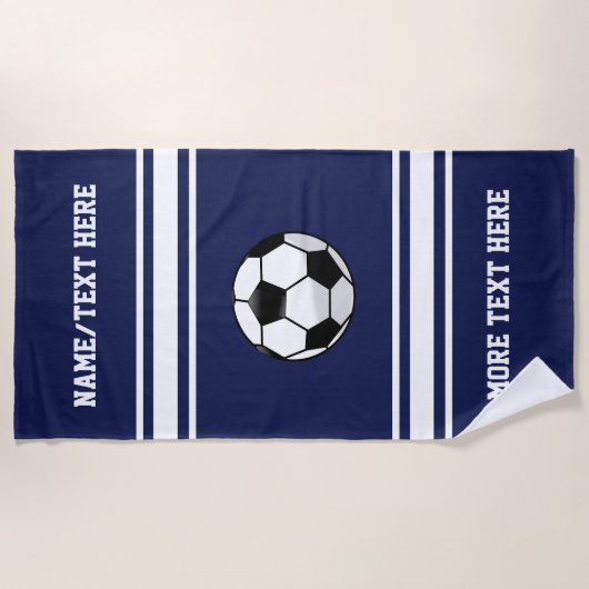 De Naam van de Speler van de voetbalspeler of het  Strandlaken (Voorkant)