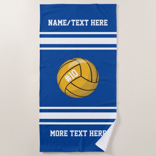 De Naam van de Speler van het Team van de Ball van Strandlaken (Voorkant)