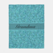 De naam van de tekst Omgrootma Grandmoeder Blue Bl Fleece Deken (Voorkant)