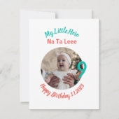 De naam van de verjaardag van het Gepersonaliseerd (Achterkant)