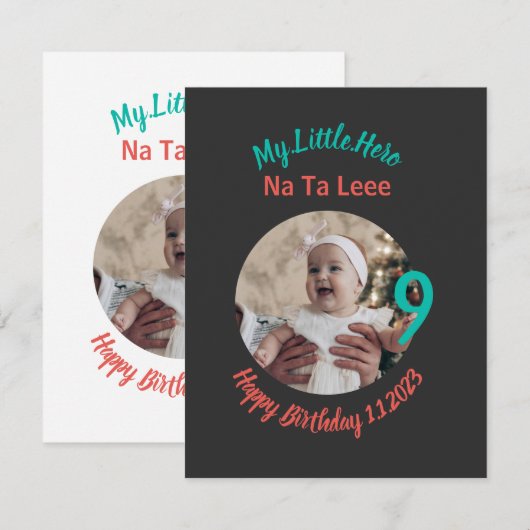 De naam van de verjaardag van het Gepersonaliseerd (Voorkant / Achterkant)