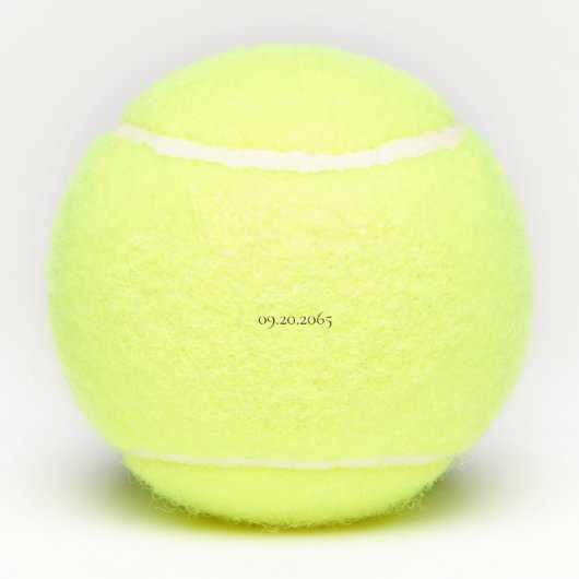 De Naam van de weduwespaar Datum Gepersonaliseerd Tennisballen (Achterkant)