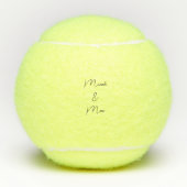De Naam van de weduwespaar Datum Gepersonaliseerd Tennisballen (Voorkant)