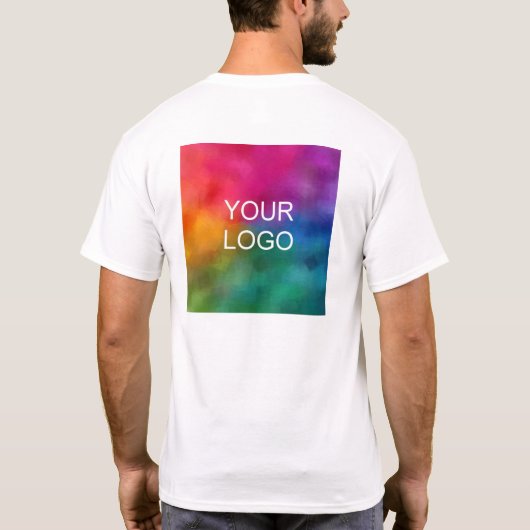 De Naam van de werknemer Logo het Dubbele Begeleid T-shirt (Achterkant)