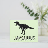 De naam van Dinosaur aanpassen personaliseren Briefkaart (Staand voorkant)
