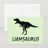 De naam van Dinosaur aanpassen personaliseren Briefkaart (Voorkant / Achterkant)