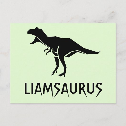 De naam van Dinosaur aanpassen personaliseren Briefkaart (Voorkant)