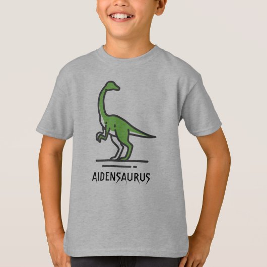 De naam van Dinosaur aanpassen personaliseren T-shirt (Voorkant)