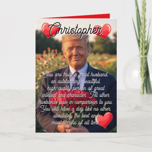 De naam van Donald Trump Funny Valentijnsdag Feestdagen Kaart (Voorkant)