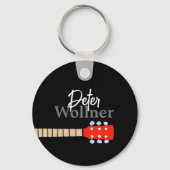 De naam van Guitar Player Blk Sleutelhanger (Voorkant)