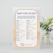 De naam van het babymeisje vult het lege Baby show (Staand voorkant)