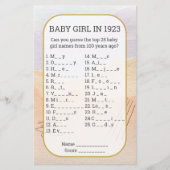 De naam van het babymeisje vult het lege Baby show (Voorkant)