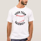 De Naam van het Baseball Team van de douane, de Na T-shirt (Voorkant)