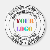 De Naam van het bedrijf van de douane Adres Websit Magneet (Voorkant)