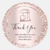 De Naam van het Bedrijf van de logo Dank u het Win Ronde Sticker (Voorkant)