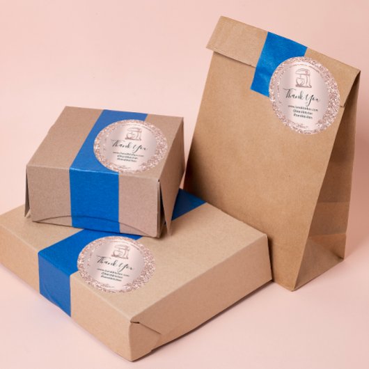 De Naam van het Bedrijf van de logo Dank u het Win Ronde Sticker