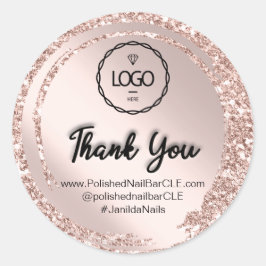 De Naam van het Bedrijf van de logo Dank u het Win Ronde Sticker