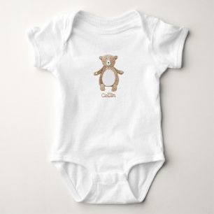 De naam van het Beer van de klap Persoonlijke Baby Romper