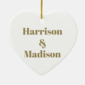 De naam van het gouden witte douanepaar van de kla keramisch ornament (Achterkant)