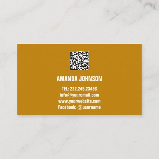 DE NAAM VAN HET KANAAL U DRUKJE QR CODE GROEN WITT VISITEKAARTJE (Achterkant)