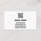 DE NAAM VAN HET KANAAL U DRUKWIT VAN DE LOGO QR CO VISITEKAARTJE (Achterkant)