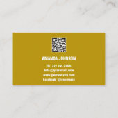 DE NAAM VAN HET KANAAL U KANAAL CODE QR MUSTARD YE VISITEKAARTJE (Achterkant)