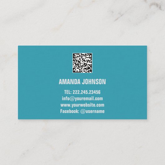 DE NAAM VAN HET KANAAL U KNOPLOGO QR CODE BLAUWGRO VISITEKAARTJE (Achterkant)