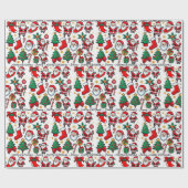 De Naam van het Kerstmiskind & Groet Kerstmis Cadeaupapier (Vlak)